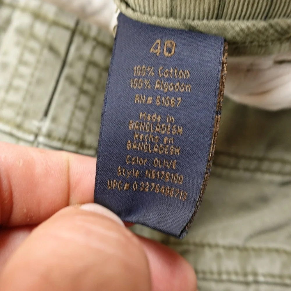 VTG Faded Glory Shorts Mens 40 Green Cargo Utility‎ Outdoor Hiking Military Y2K